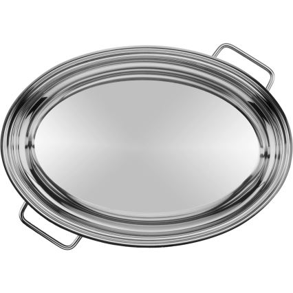 WMF - Oval stegegryde med låg  41x28,5 x18 cm rustfri
