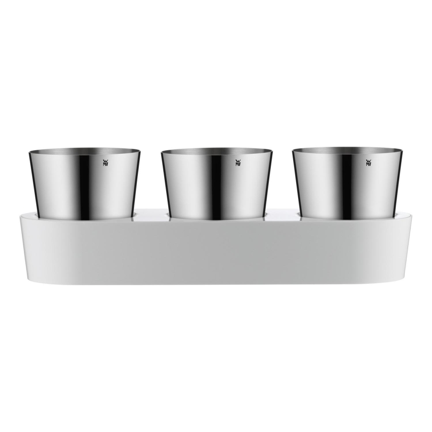 WMF - Selvvandende urtepotte 3 stk. GOURMET hvid/rustfri