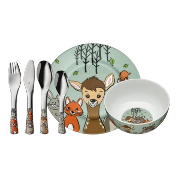 WMF - Service- og bestiksæt til børn FOREST FRIENDS 6 stk.