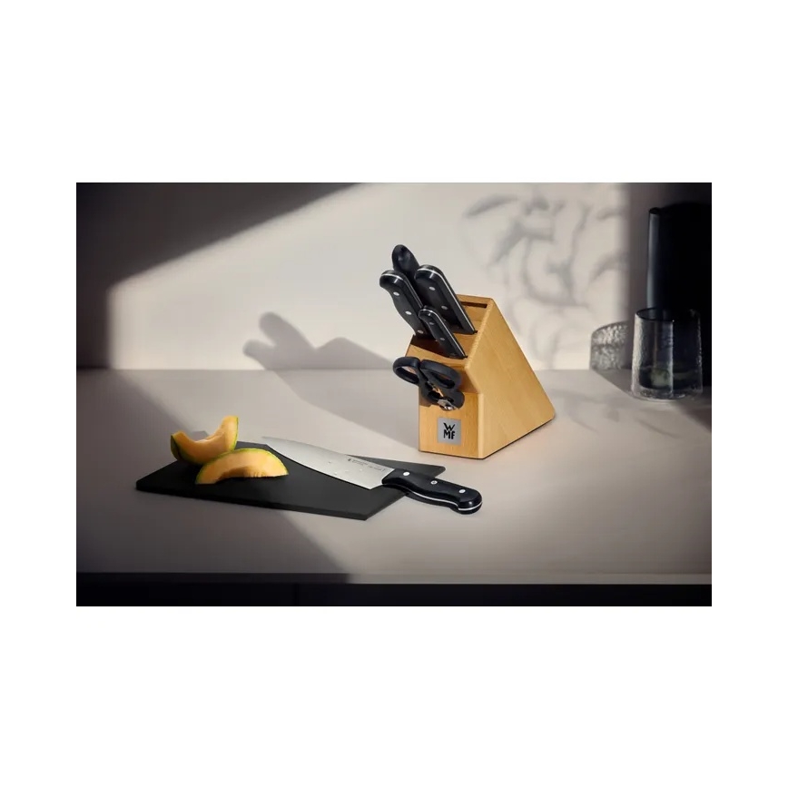 WMF - SPITZENKLASSE PLUS køkkenknivsæt i blok, 6 dele