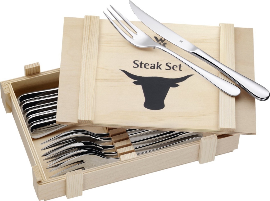 WMF - Steakbestik i trææske 12ks