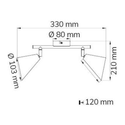 Wofi 10158 - Spotlampe GLORIA 2xE14/28W/230V