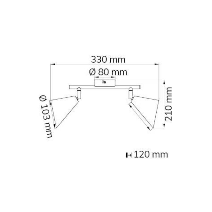 Wofi 10158 - Spotlampe GLORIA 2xE14/28W/230V