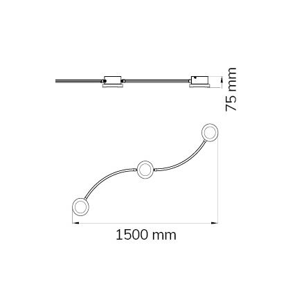 Wofi 10184 - LED spotlampe dæmpbar LIMA 3xLED/7W/230V 3000K