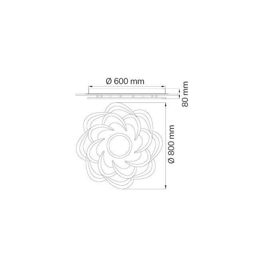 Wofi 11213 - LED loftlampe dæmpbar ICA LED/52W/230V 2700-5500K + fjernbetjening