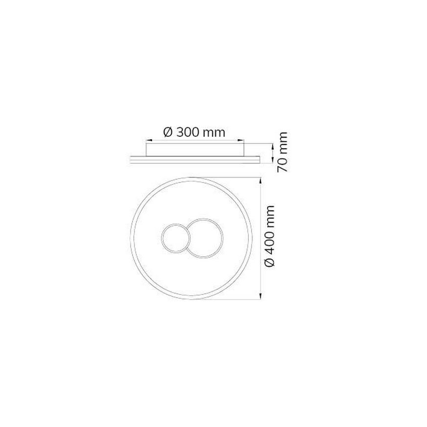Wofi 11246 - LED loftlampe dæmpbar NADRA LED/27W/230V