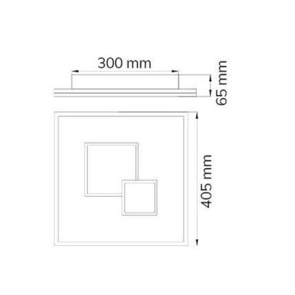 Wofi 11247 - LED loftlampe dæmpbar NADRA LED/27W/230V