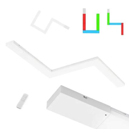 Wofi 11277 - SÆT med 3 stk. LED RGBW dæmpbare loftslamper FOURLIGHTS LED/30W/230V + fjernbetjening