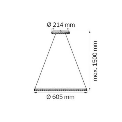 Wofi 11508FW - LED pendel dæmpbar HARLEY LED/26W/230V 3000K