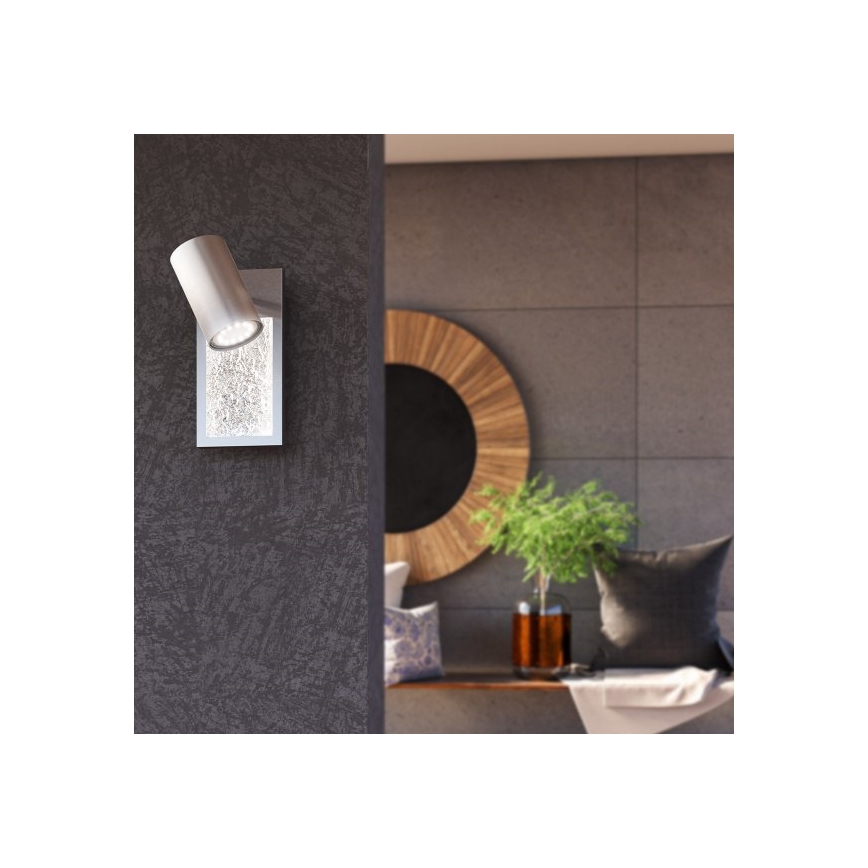 Wofi 11589 - LED Væglampe med spot BALI 1xGU10/5W/230V + LED/6W/230V