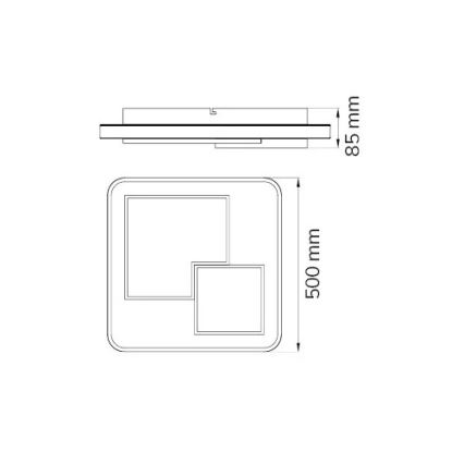 Wofi 11610 - LED loftlampe dæmpbar FELA LED/40,5W/230V 3000K