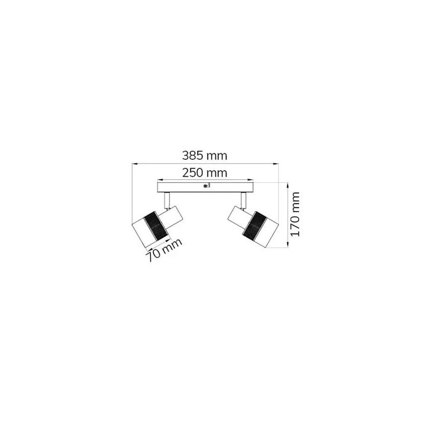 Wofi 11650 - Spotlampe DORAL 2xE14/28W/230V