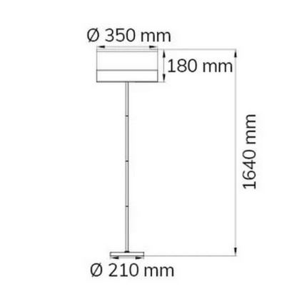 Wofi 11765 - Gulvlampe DAVIE 1xE27/40W/230V