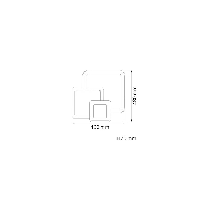 Wofi 11860 - LED loftlampe dæmpbar MOLA LED/36W/230V 3000-5500K + fjernbetjening