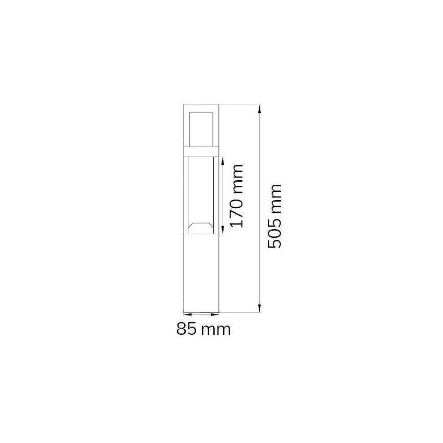 Wofi 12228 - LED udendørslampe SIERRA LED/10W/230V IP54 50,5 cm