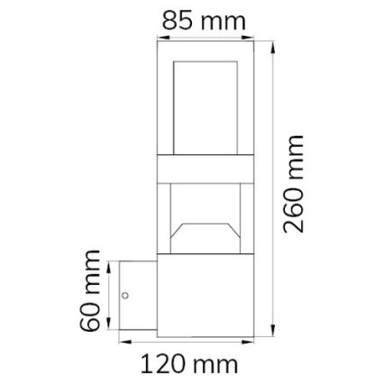 Wofi 12244 - Udendørs LED væglampe SIERRA LED/10W/230V IP54