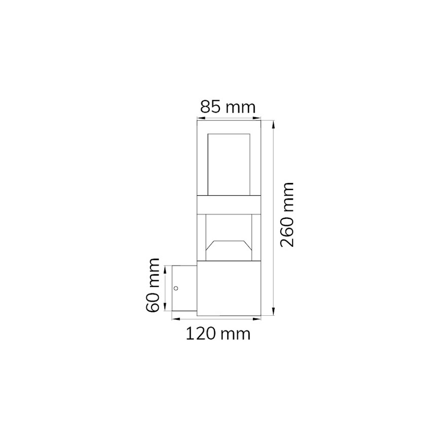 Wofi 12244 - Udendørs LED væglampe SIERRA LED/10W/230V IP54