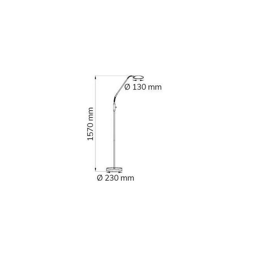 Wofi 3006.01.64.9000 - LED gulvlampe dæmpbar TWIN LED/4,6W/230V