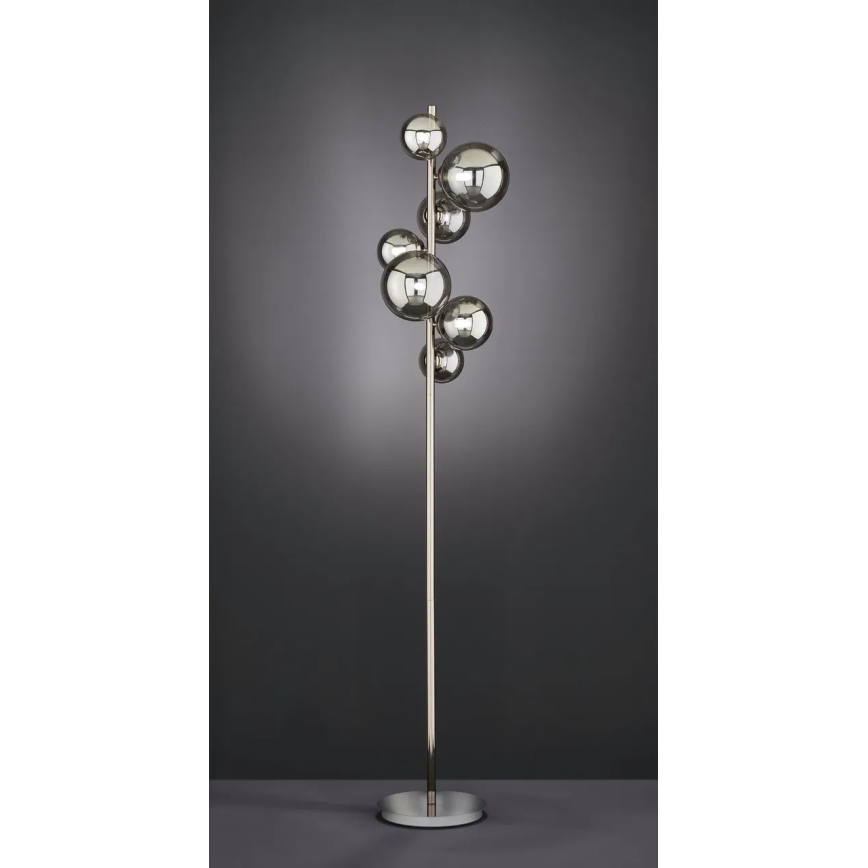 Wofi 3014-705W - LED gulvlampe VILLA 7xG9/3W/230V sort