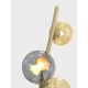 Wofi 3014-904 - LED gulvlampe NANCY 9xG9/3,5W/230V guldfarvet/grå