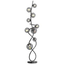 Wofi 3014-905 - LED gulvlampe NANCY 9xG9/3,5W/230V sort krom