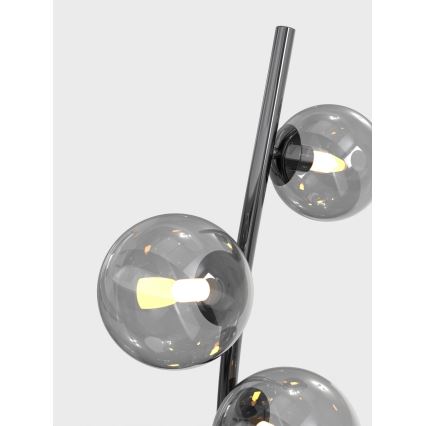 Wofi 3014-905 - LED gulvlampe NANCY 9xG9/3,5W/230V sort krom