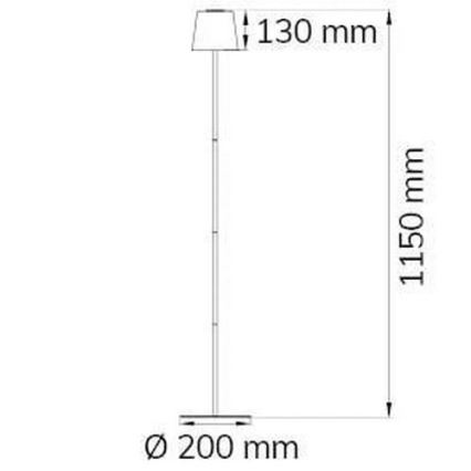 Wofi 3015.01.64.9000 - LED gulvlampe m. touch-funktion dæmpbar GENK LED/2W/5V 2000 mAh