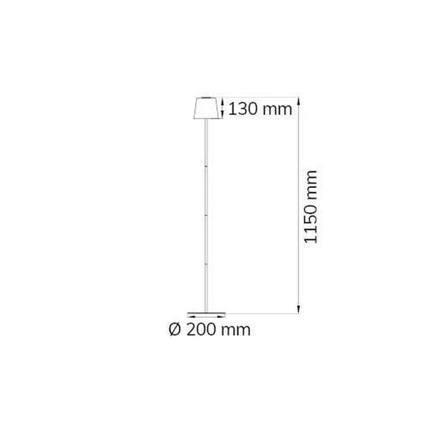 Wofi 3015.01.64.9000 - LED gulvlampe m. touch-funktion dæmpbar GENK LED/2W/5V 2000 mAh