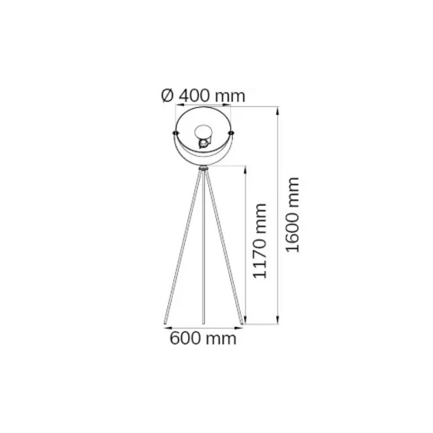 Wofi 3019.01.10.7000 - Gulvlampe MONA 1xE27/40W/230V