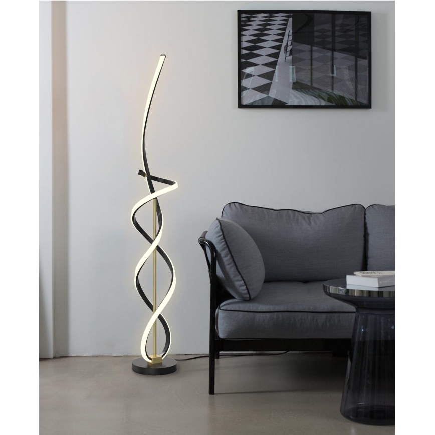 Wofi 3134-104 - LED gulvlampe dæmpbar INDIGO LED/31W/230V sort/guldfarvet