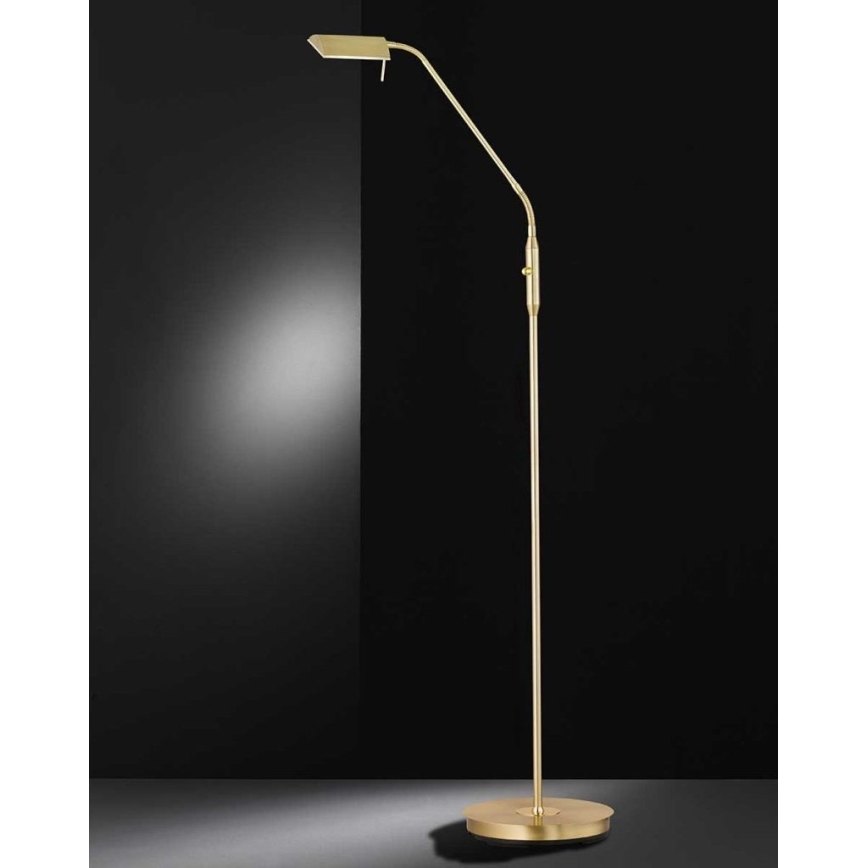 Wofi 3321.01.32.6000 - LED gulvlampe dæmpbar CORY LED/8W/230V messing
