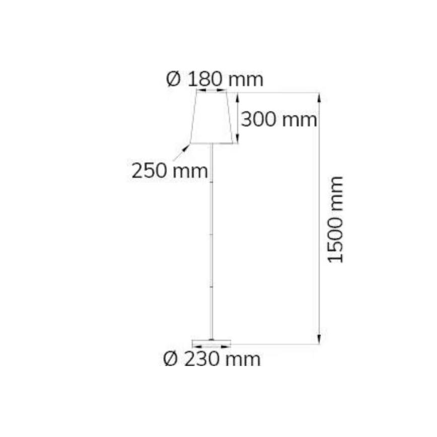 Wofi 3329.01.10.6000 - Gulvlampe FYNN 1xE27/60W/230V sort