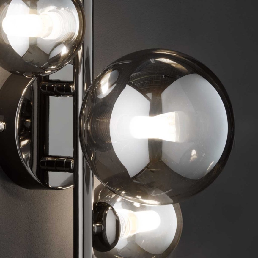 Wofi 4014.03.24.9000 - LED væglampe VILLA 3xG9/3W/230V sort/skinnende krom