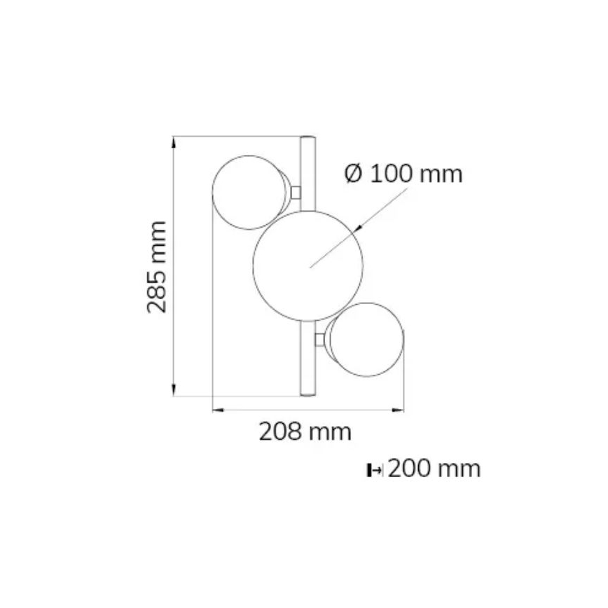Wofi 4014.03.24.9000 - LED væglampe VILLA 3xG9/3W/230V sort/skinnende krom