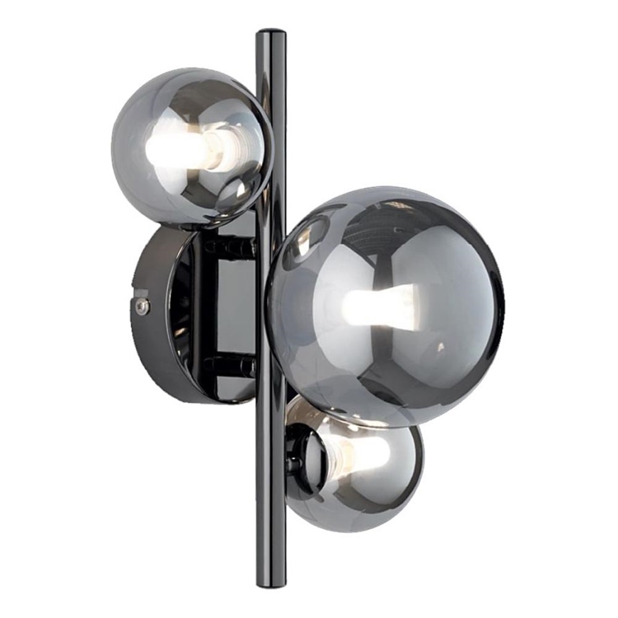 Wofi 4014.03.24.9000 - LED væglampe VILLA 3xG9/3W/230V sort/skinnende krom