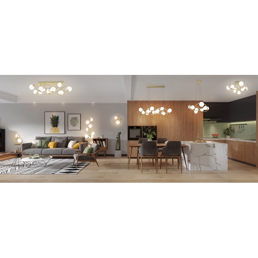 Wofi 4014-201 - LED væglampe NANCY 2xG9/3,5W/230V guldfarvet/hvid