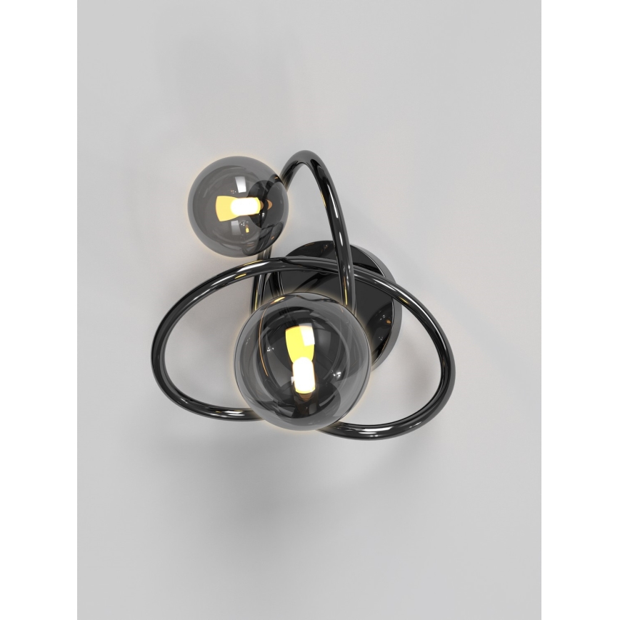Wofi 4014-205 - LED væglampe NANCY 2xG9/3,5W/230V sort/skinnende krom