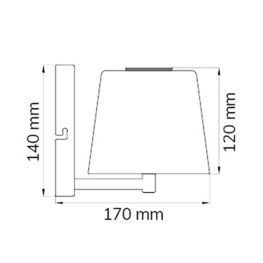 Wofi 4015.01.64.9000 - LED væglampe dæmpbar GENK LED/2W/5V 2500 mAh