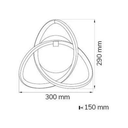 Wofi 4134.01.88.9000 - LED væglampe INDIGO LED/14W/230V