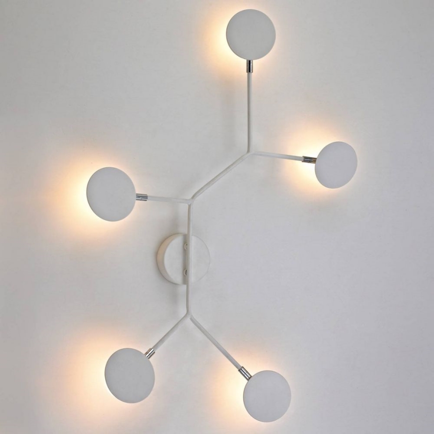 Wofi 446604109000 - LED Væglampe BELIZE 5xLED/5W/230V 3000K hvid