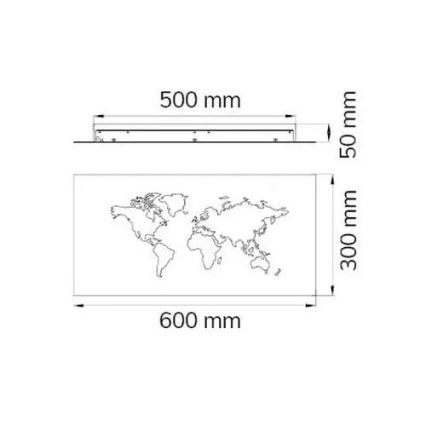 Wofi 4556.01.50.9600 - Dekorativ LED væglampe LINDA LED/26W/230V 3000K