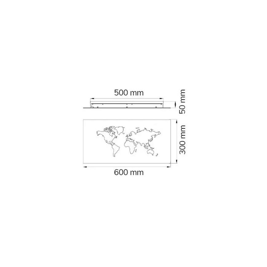 Wofi 4556.01.50.9600 - Dekorativ LED væglampe LINDA LED/26W/230V 3000K
