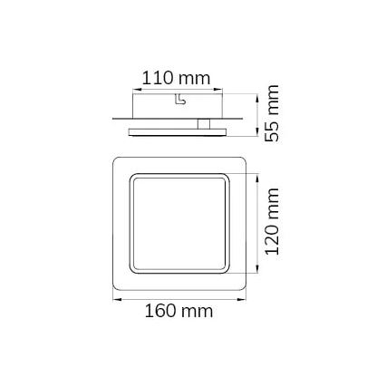 Wofi 4785.01.10.9000 - LED væglampe SUTTER LED/4,5W/230V 3000K sort