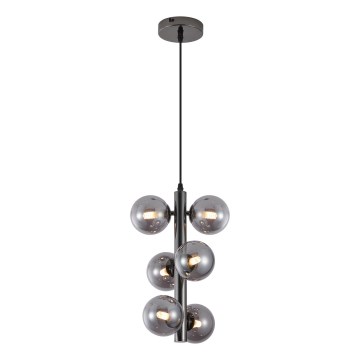 Wofi 6014-605W - LED pendel VILLA 6xG9/3W/230V sort