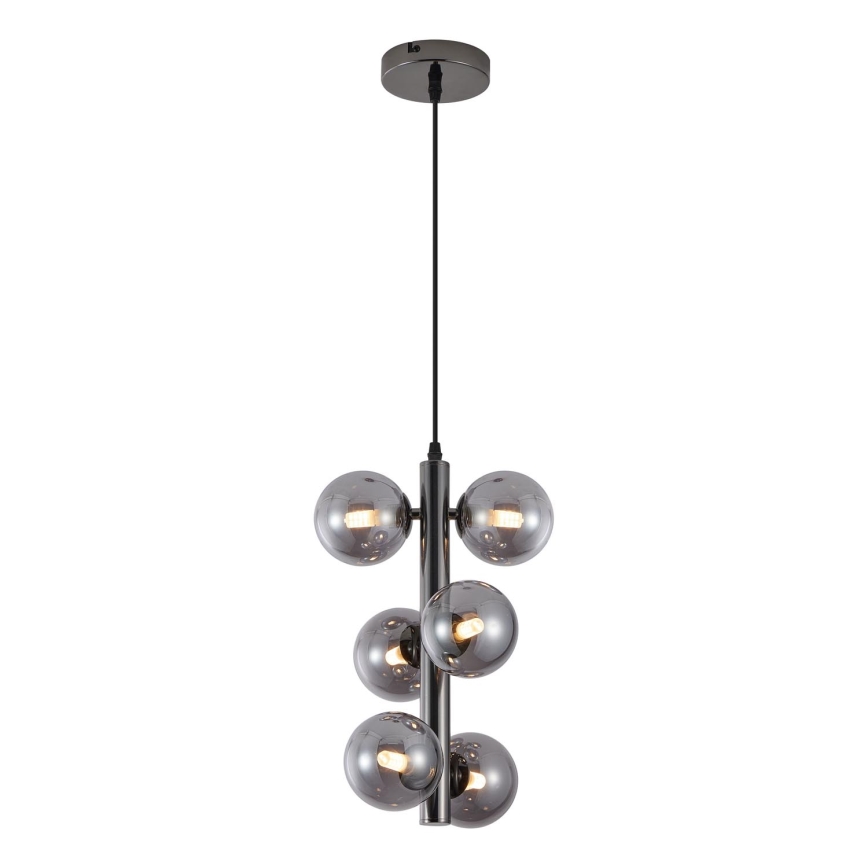 Wofi 6014-605W - LED pendel VILLA 6xG9/3W/230V sort