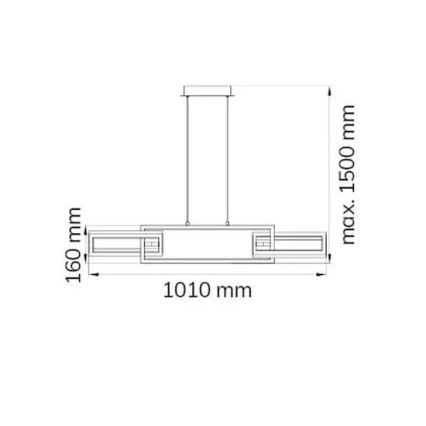 Wofi 6133.03.64.9000 - LED pendel dæmpbar MURIEL LED/26W/230V