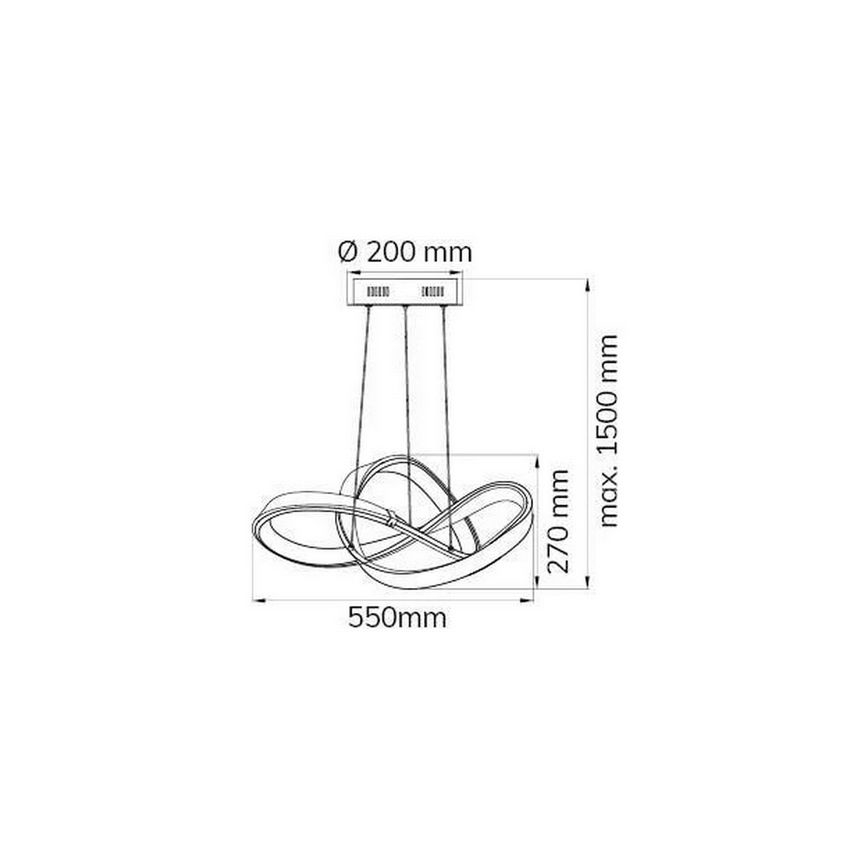 Wofi 6134.01.88.9000 - LED pendel dæmpbar INDIGO LED/44W/230V