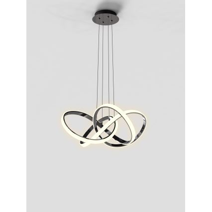 Wofi 6134-105L - LED pendel dæmpbar INDIGO LED/50W/230V sort/skinnende krom