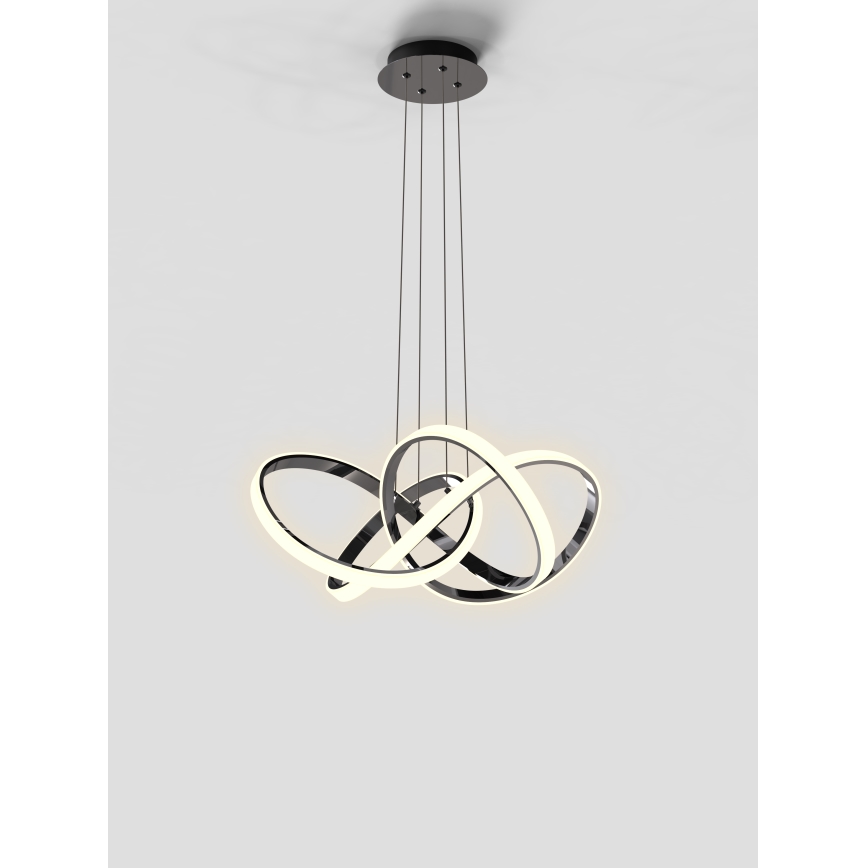 Wofi 6134-105L - LED pendel dæmpbar INDIGO LED/50W/230V sort/skinnende krom