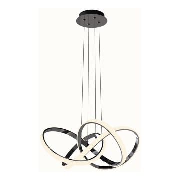 Wofi 6134-105L - LED pendel dæmpbar INDIGO LED/50W/230V sort/skinnende krom